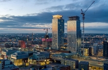 New high-rise buildings in Kalasatama district Helsinki Finland
