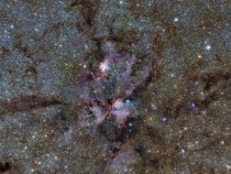 New image of the Lobster Nebula with the Pismis - star that has a mass over  times that of the Sun 