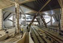 New layer being added underneath Amsterdams Central Station existing Subway Station