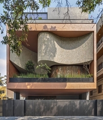 New residential building in India with an unusual balcony from Cadence Architects