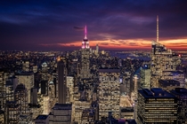 New York at sunset 