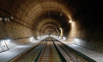 Newly opened train tunnel in Sweden building started in  