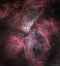 NGC  the Great Nebula in Carina It spans over  light-years over  times larger than the Orion Nebula  Image credit Damian Peach