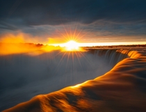 Niagara Falls sunrise Canadian side  x