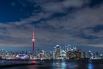 Night shot of Toronto