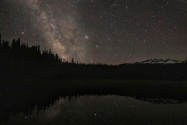 Night sky over Diamond Peak Wilderness Oregon  