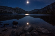 Night time at Box Lake Idaho  by Micah Rydman