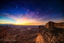 Night to Day Milky Way and Sunrise over Canyonlands National Park UT 