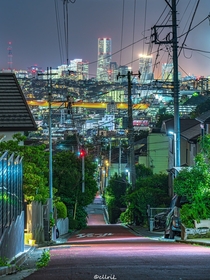 Night View of Yokohama City in Japan