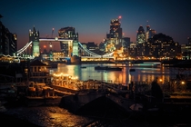 Night views of the City of London