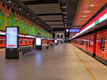 Niittykumpu metro station in The Greater-Helsinki region Finland 