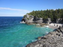 No Its not the Caribbean Its Lake Huron The Overlook Bruce Trail Ontario Canada 