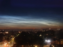 Noctilucent clouds or night shining clouds The Netherlands  June 