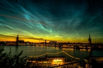 Noctilucent clouds over Stockholm Sweden 
