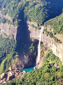 NohKaLikai Falls Meghalaya India 