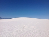 Nope thats not snow either These are the pristine white sand dunes of New Mexicos White Sand National Park 