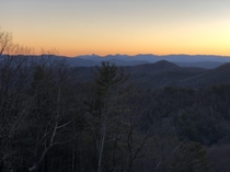 North Carolina blue ridge sunset 