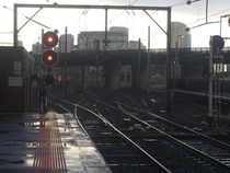 North Melbourne Station after the rain 