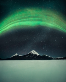 Northern Lights over a mountain Canada 
