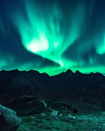 Northern lights over Lofoten in Norway The whole sky was on fire like the burning crusade  wilhelmgisow on Instagram