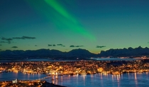 Northern Lights over Tromso Norway