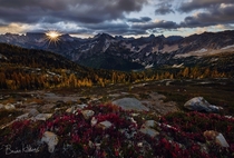 Northern Passage Autumn sunset in North Cascades WA  Photo by Brian Kibbons x-post from runitedstatesofamerica