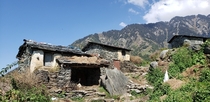 Not exactly a skyline but I was impressed by the Himalayan house structure based only on thin rocks x