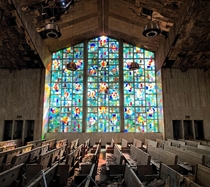 Not very often you come across an abandoned church with the stained glass windows still intact especially in Detroit