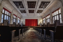Nothing but natural decay inside this school auditorium