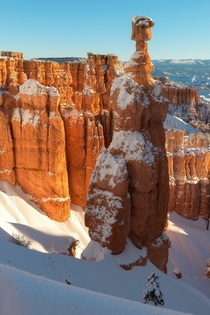 Now that winter is over I am kind of missing it Thors hammer rock formation Bryce Canyon Utah