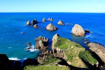 Nugget Point - one of the most iconic landforms on the Otago coast New Zealand 