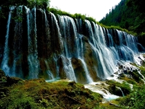 Nuorilang Waterfall Jiuzhaigou Valley China 