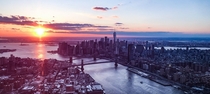NYC from a helicopter this evening 