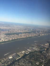 NYC from plane window