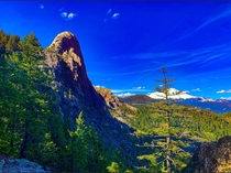 OC Castle Crags with View of Mt Shasta  x 