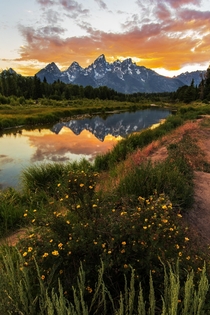 OC - Sunsets in Grand Teton National Park are something else Wouldnt you agree 