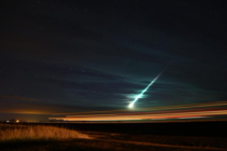 Odd Green Meteor over Saskatchewan Canada 