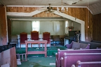 Old Baptist Church in Southern Georgia on mm Film 
