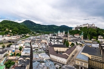 Old City and Fortress of Salzburg Austria OC 
