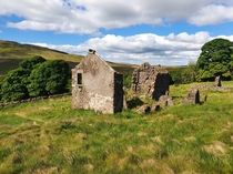 Old farm stead or Croft located behind Dumyat hill central Scotland photography by myself