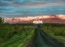 old hotel at the end of the road in Iceland 