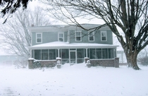 Old house in winter Fennville Michigan