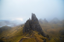 Old Man Of Storr Isle Of Skye Scotland Think a cloud was passing through at the time OC 