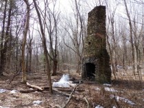 Old Mill Chimney in the Woods  OC