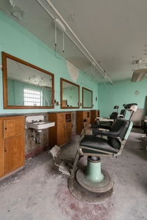 Old School Barber Shop in An Asylum Anyone need a cut