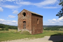 Old side building of a church in tuscany 