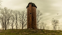 Old silo at a forest preserve in Illinois 