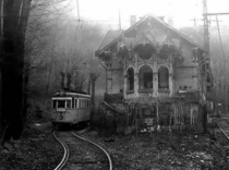Old tram station in Hungary