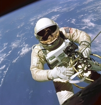 On June   Edward H White II became the first American to step outside his spacecraft and let go setting himself adrift in the zero gravity of space For  minutes White floated and maneuvered himself around the Gemini spacecraft while logging  miles during 