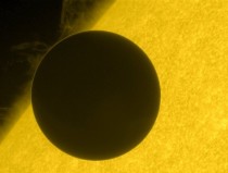 On June   Hinode captured this stunning view of the transit of Venus  I wish it was higher resolution but alas its still an excellent photograph